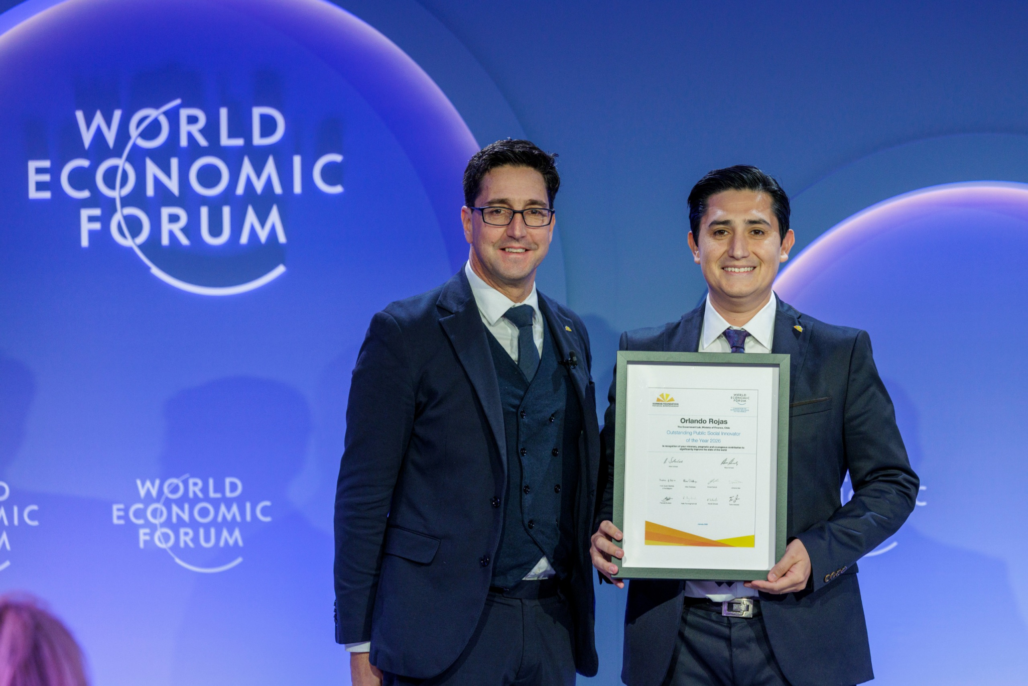 Director del Laboratorio de Gobierno es reconocido como Innovador Público del Año en el Foro Económico Mundial