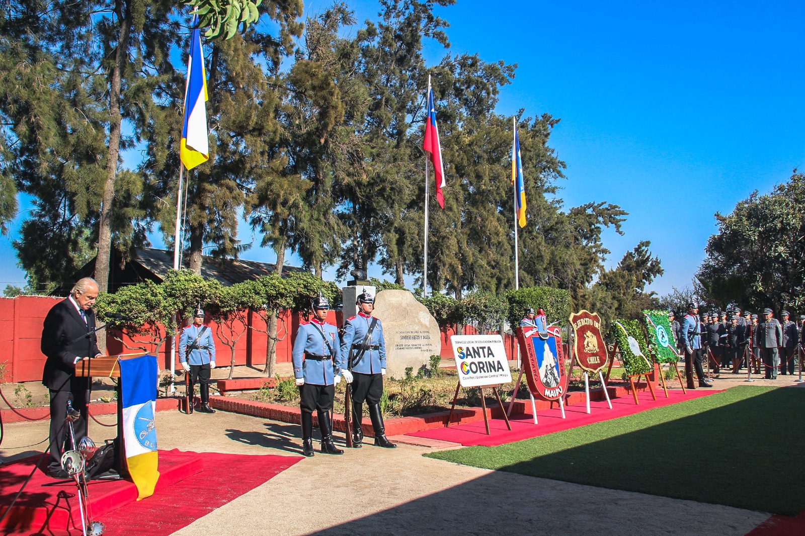Rindieron homenaje al Coronel Santiago Bueras a 208 años de su fallecimiento en la Batalla de Maipú