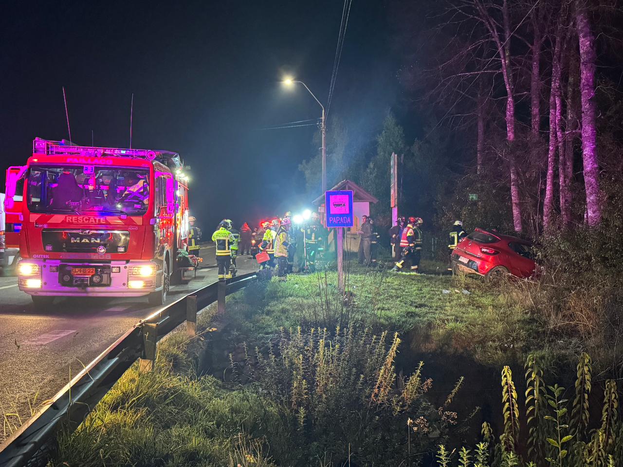 Fatal accidente de tránsito deja una persona fallecida en la ruta que une Valdivia con Paillaco