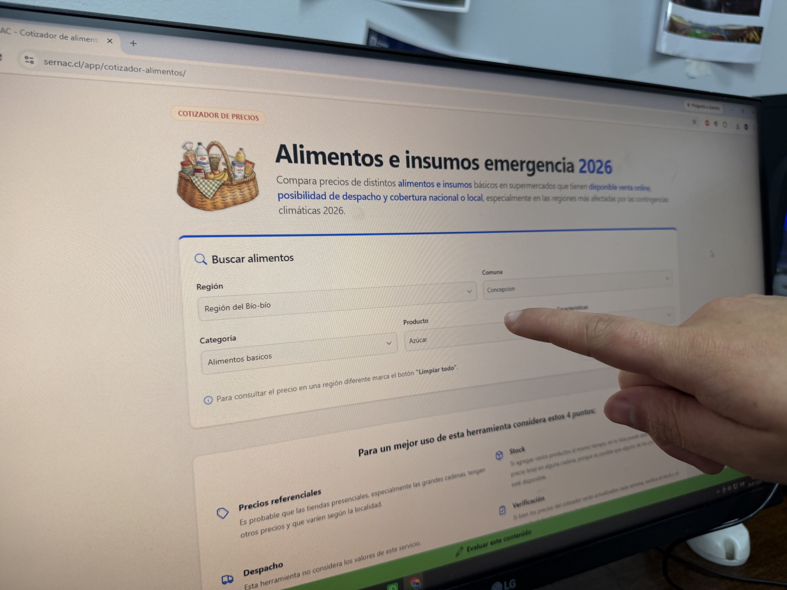 Sernac lanzó cotizador de alimentos e insumos de emergencia
